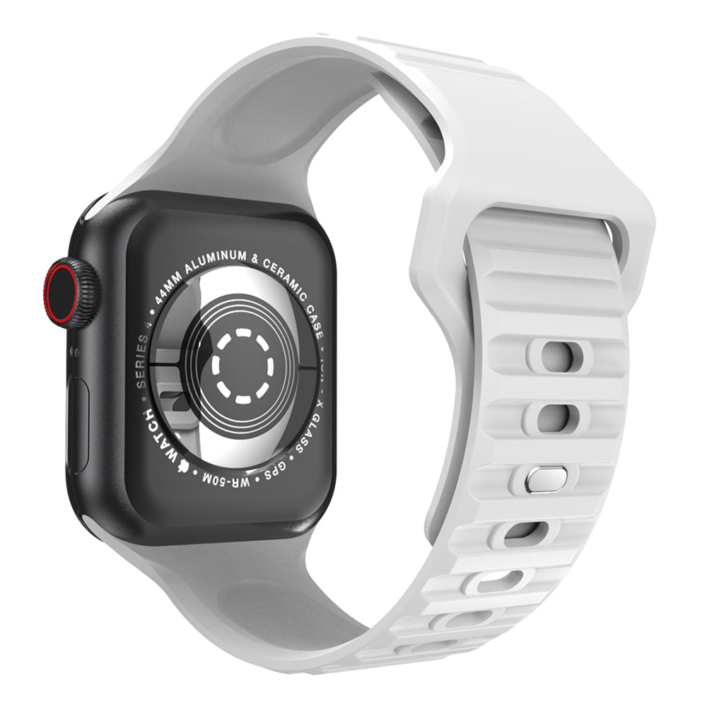 For Apple Watch Series 9 8 7 41mm 6 5 4 SE (2023) SE(2022) SE 40mm 3 2 1 38mm Stripe Design Silicone Smartwatch Band Replacement Wrist Strap For Apple Watch Series 9 8 7 41mm 6 5 4 SE (2023) SE(2022) SE 40mm 3 2 1 38mm Stripe Design Silicone Smartwatch Band Replacement Wrist Strap